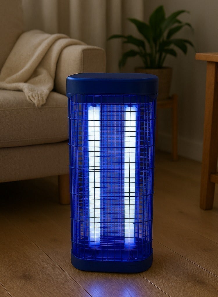 واي آند دي مبيد حشرات 20 واط - مصيدة ذباب كهربائية بالأشعة فوق البنفسجية بتصميم قفص طيور دائري | مصباح طارد للحشرات محمول للاستخدام الداخلي والخارجي - Image 4